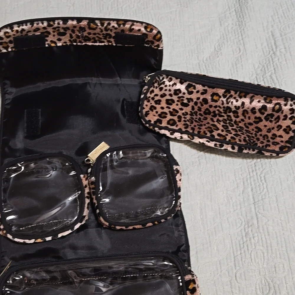 Once Upon A Rose Animal Print Cosmetic Case 8 X 9 Inches